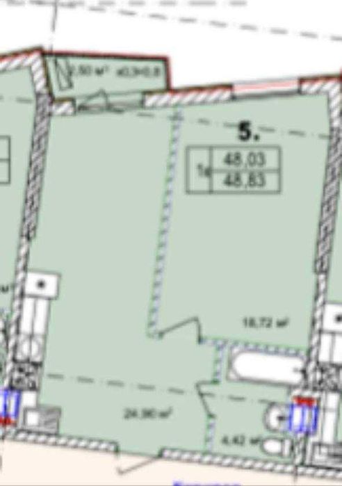 1-комнатная квартира по адресу Куликово поле пл. (площадь 47 м²) - Atlanta.ua - фото 4