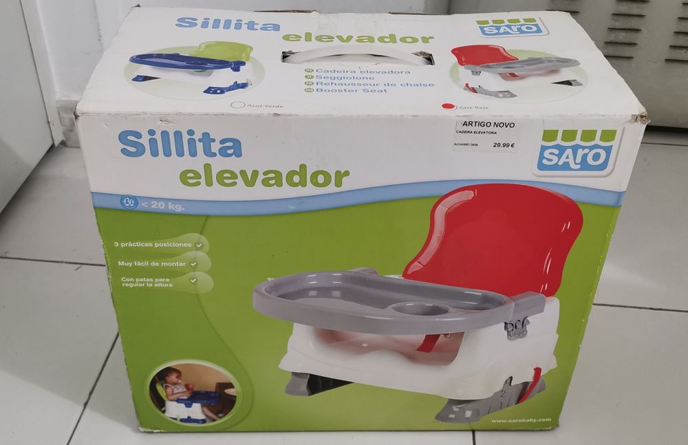 Cadeira refeição elevatória para bebé