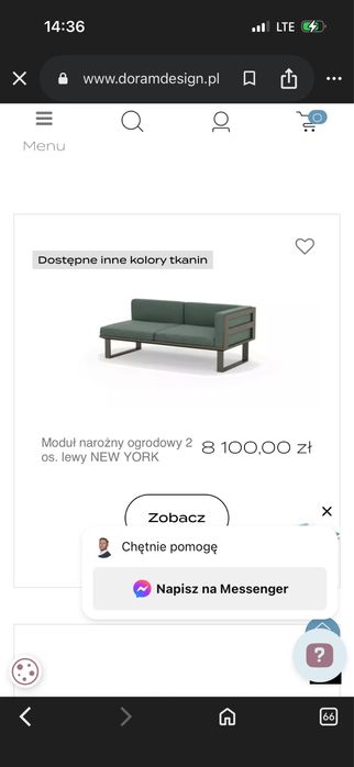 Meble ogrodowe, sofa i stolik Doram design. Cena nowego 11 tysiecy zl