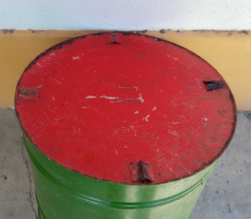 Bilha / Cântaro Antigo de Azeite em Metal (65cm) - Decoração Rústica