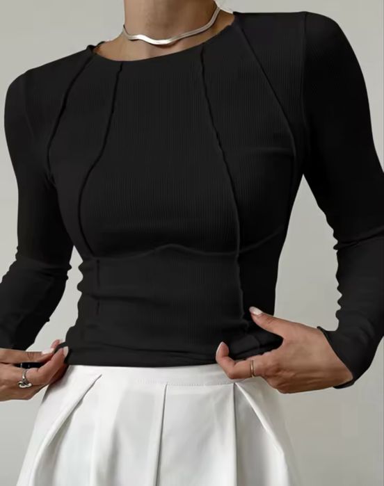 Лонгслів в рубчик