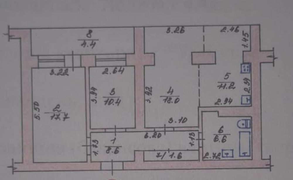 Продаю 3к/кв- студия пр.Мира 14/15 79/46/11  43000$