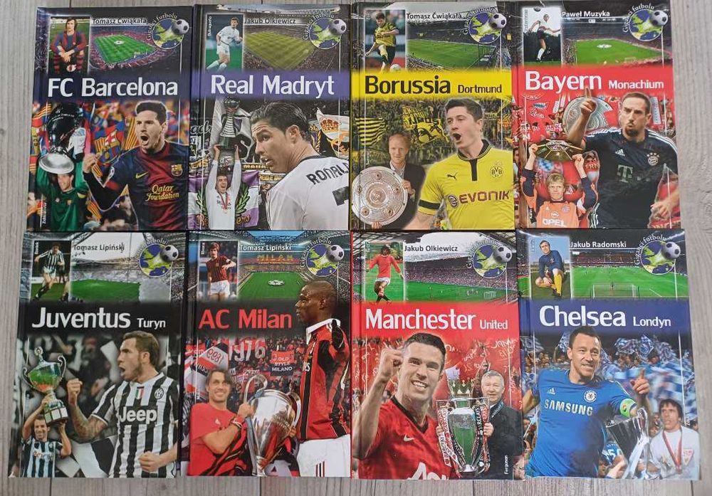 Kolekcja historii klubów piłkarskich - Barcelona, Real Madryt, BVB...