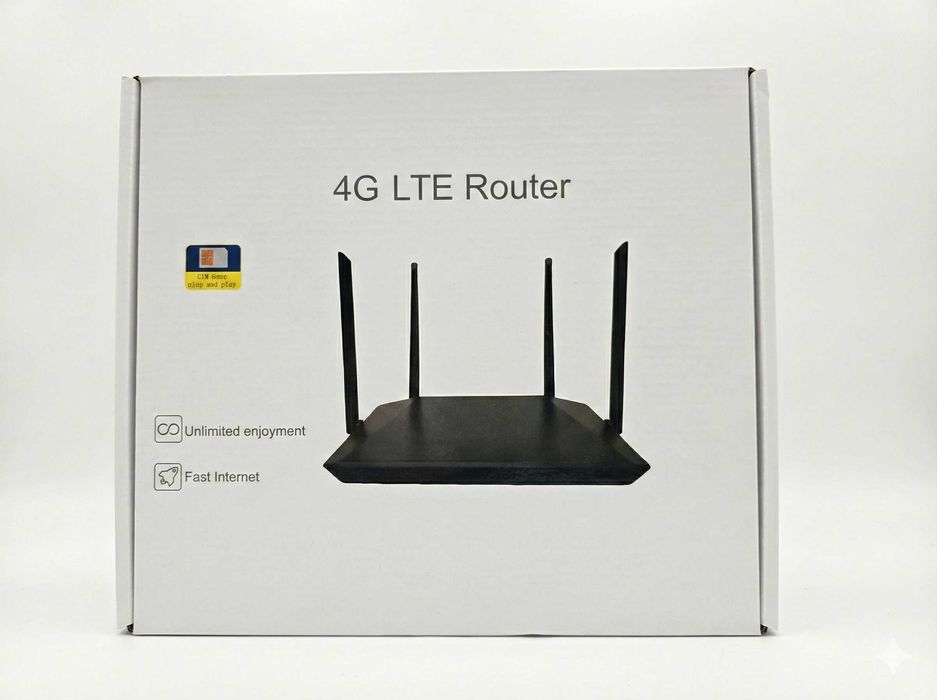 Роутер 4G + Lan кабель Wi-Fi роутер з SIM-слотом. Резервний інтернет