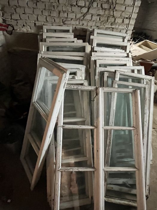 Okna drewniane z demontażu