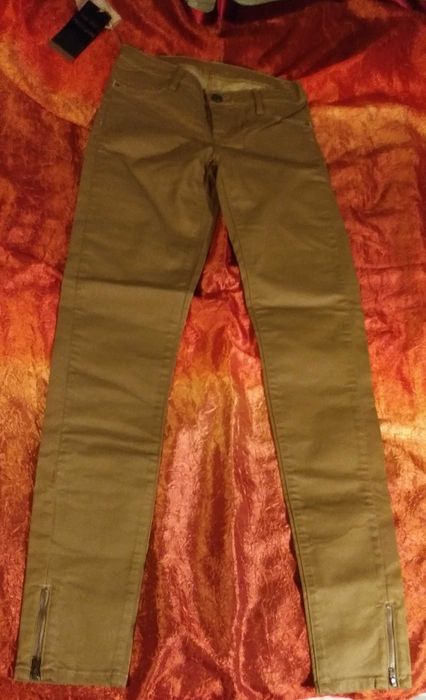 Teddy Smith the jeg zip power shiny size 24 camel spodnie nowe z metką