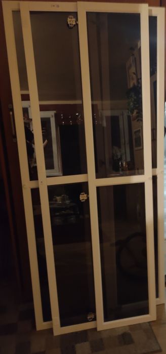 4 Drzwi szklane do regału biblioteczki BILLY biały przyciemniane szkło