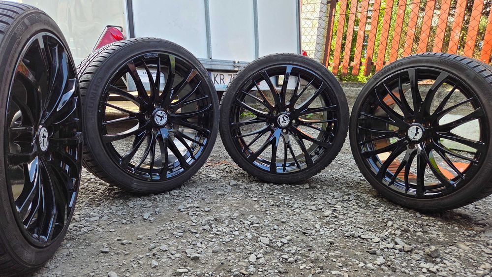 Koła Tomason VW Golf Jetta Scirocco Passat EOS Skoda Octavia Superb Seat Cupra Leon Altea Toledo Audi A3 A4 Mercedes 19 cali 5x112 Opony 235/35