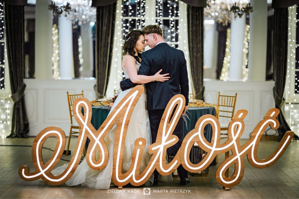 Napis Drewniany Miłość / Love Atrakcje Weselne