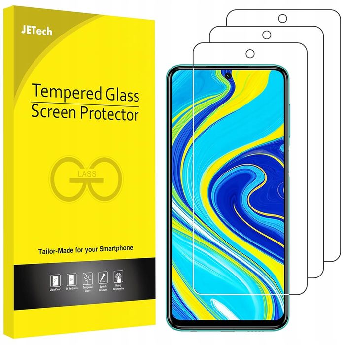 outlet jetech szkło hartowane 9h 3 szt. do xiaomi redmi note 9s/9 pro