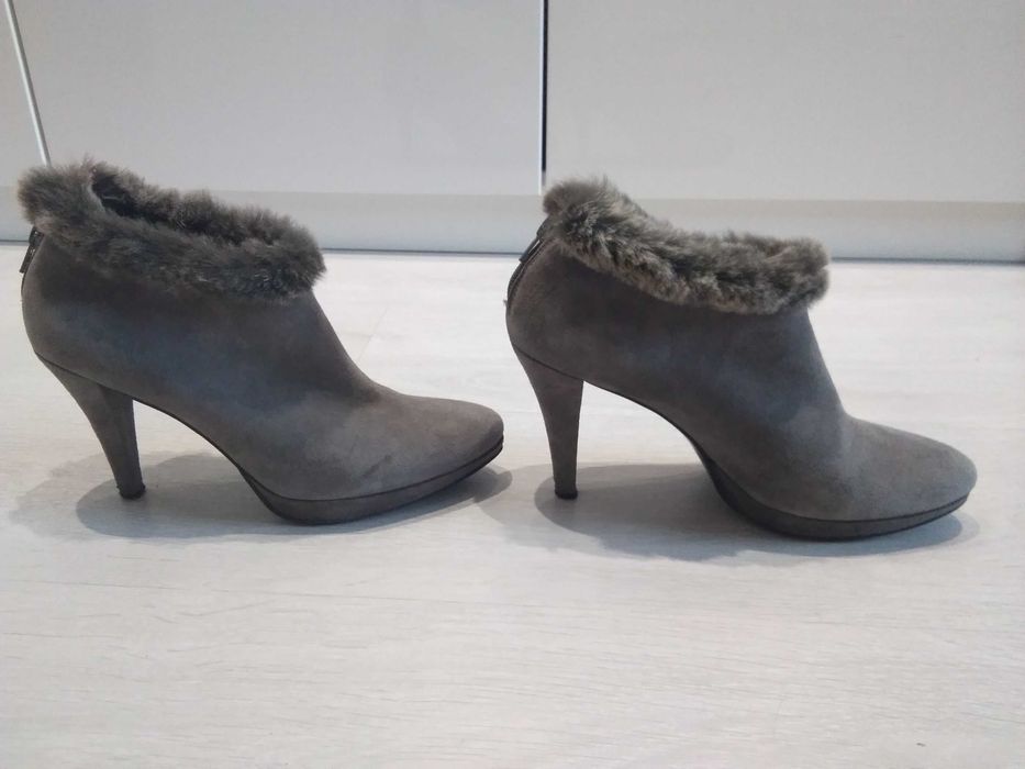 botki szare r.39,5, gino rossi