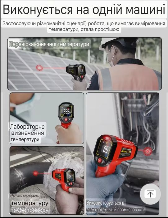 Пирометр инфракрасный ANENG TH203 Вимірювач температури -50+600°С. Про