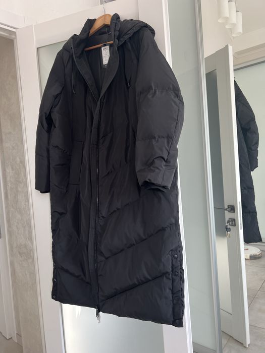 Пуховик з качиним пухом, довгий