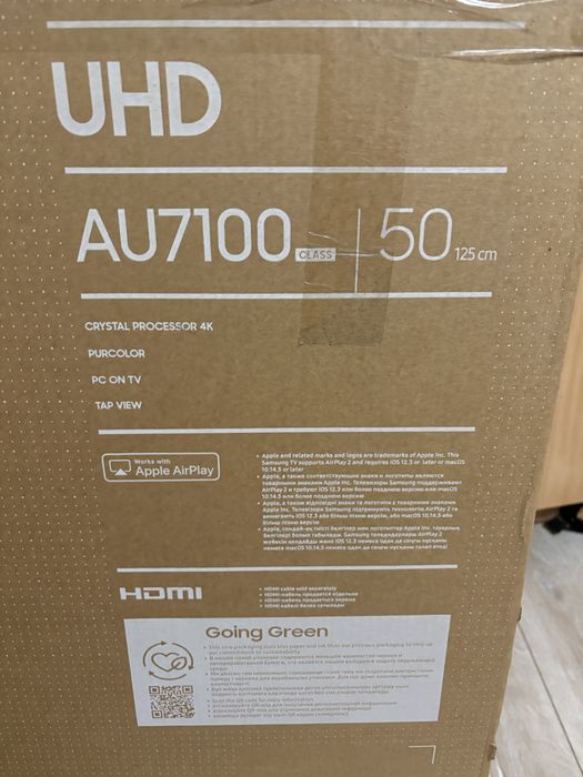 Samsung 50” AU7100 4K Smart TV (UE50AU7100) – гарний стан