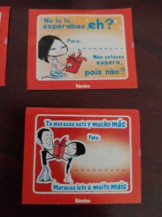 Lote 5 cromos autocolantes Natal, Kinder Maxi