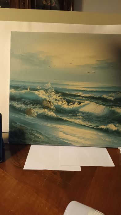 Quadro do mar a óleo