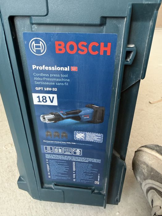 Bosch GPT 18V-32 zaciskarka prasa pex miedź