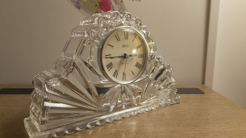 Kryształowy zegar kwarcowy mikasa