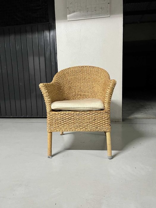 Cadeirão Palhinha / vime com almofada