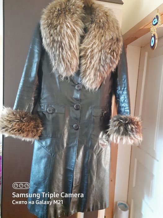 Продам шкіряний плащ, дубленка