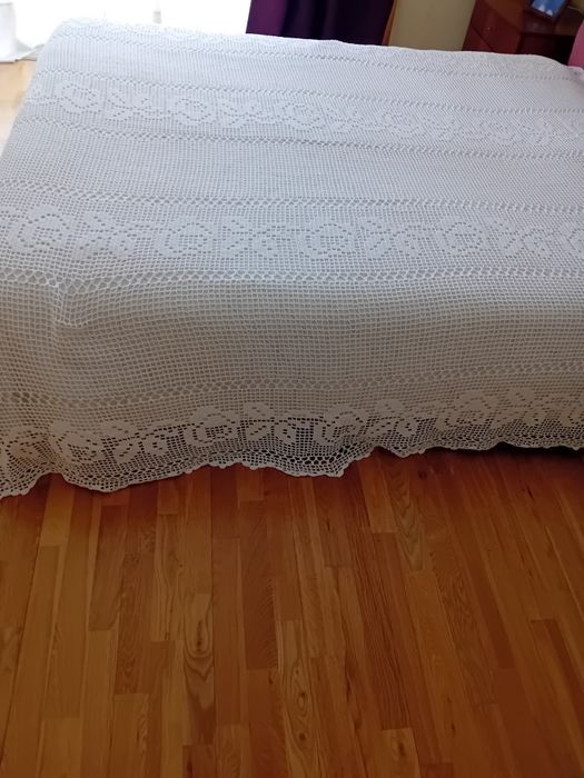 Colcha de renda vintage