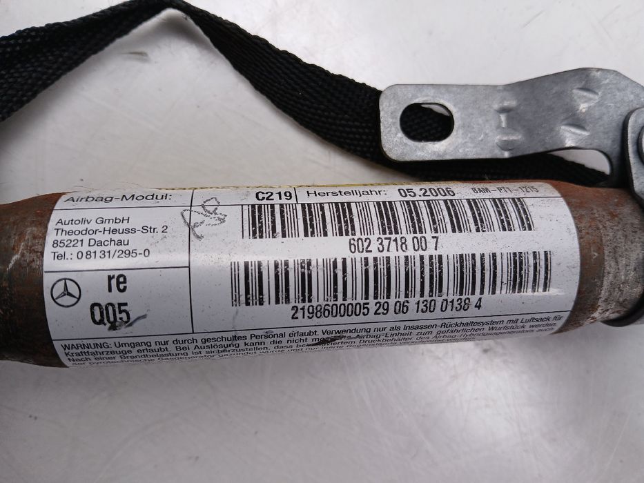 Airbag cortina direito MERCEDES-BENZ CLS (C219)