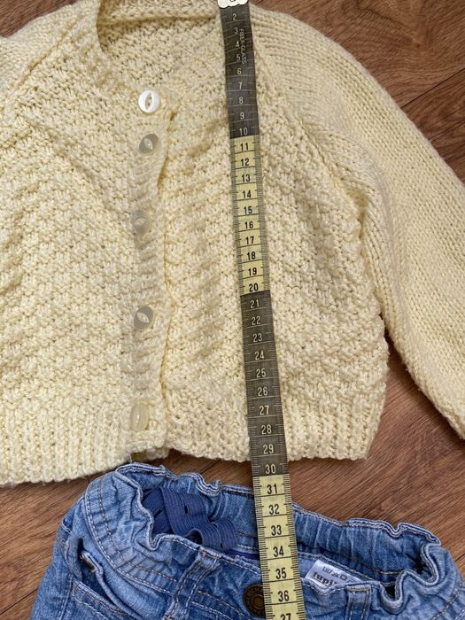 В’язана стильна кофтинка кардиган дівчинці ручної роботи