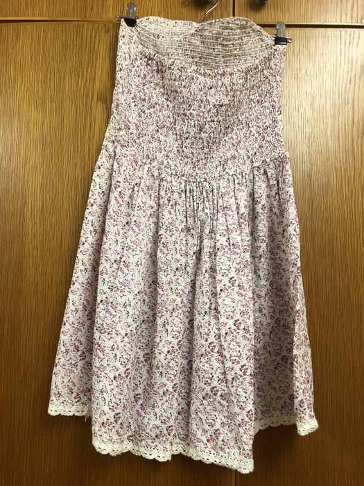 Vestido caicai rosa com flores