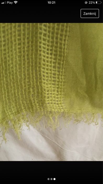 Szal zielony wiosenny