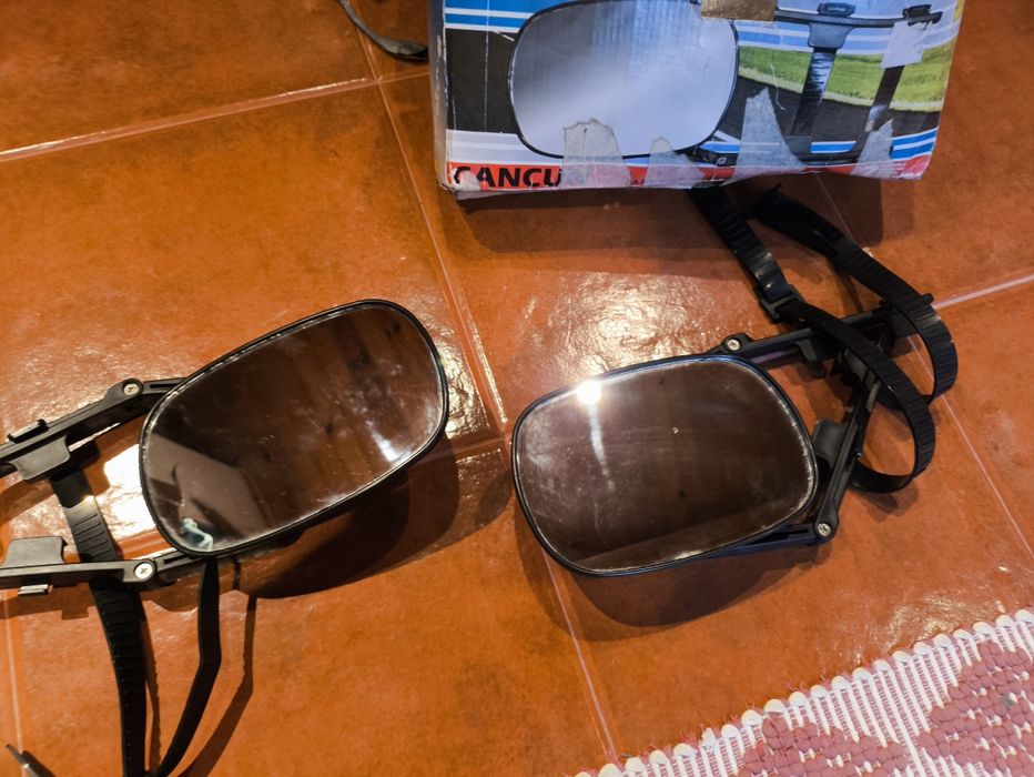 Espelho de reboque ~ Clip-on ajustável