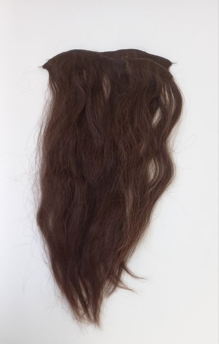 Волосся натуральне прошите каштанове