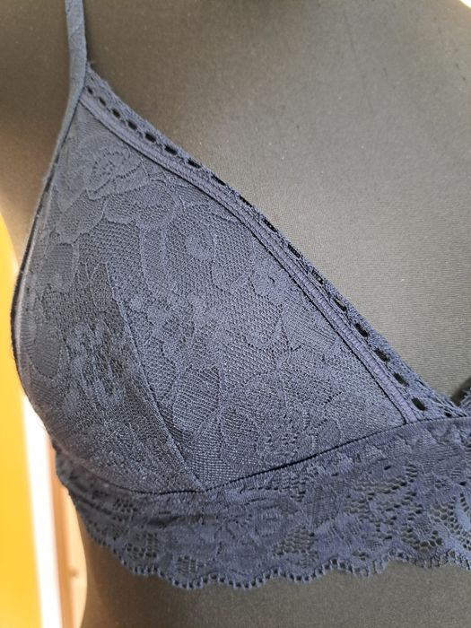 Tezenis nowy granatowy biustonosz koronka  75B
