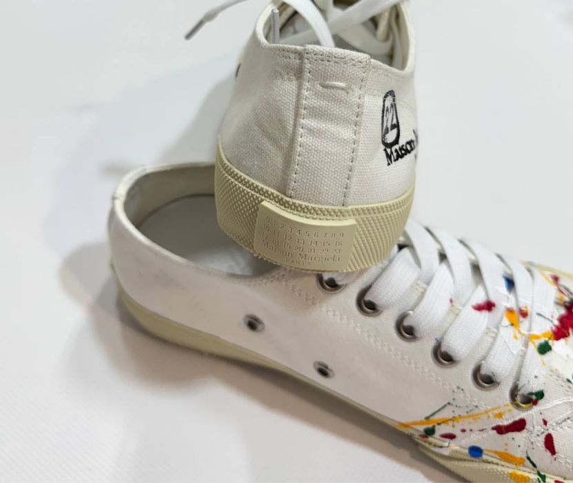 кеды Maison Margiela Tabi White Paint Sneaker 42 43