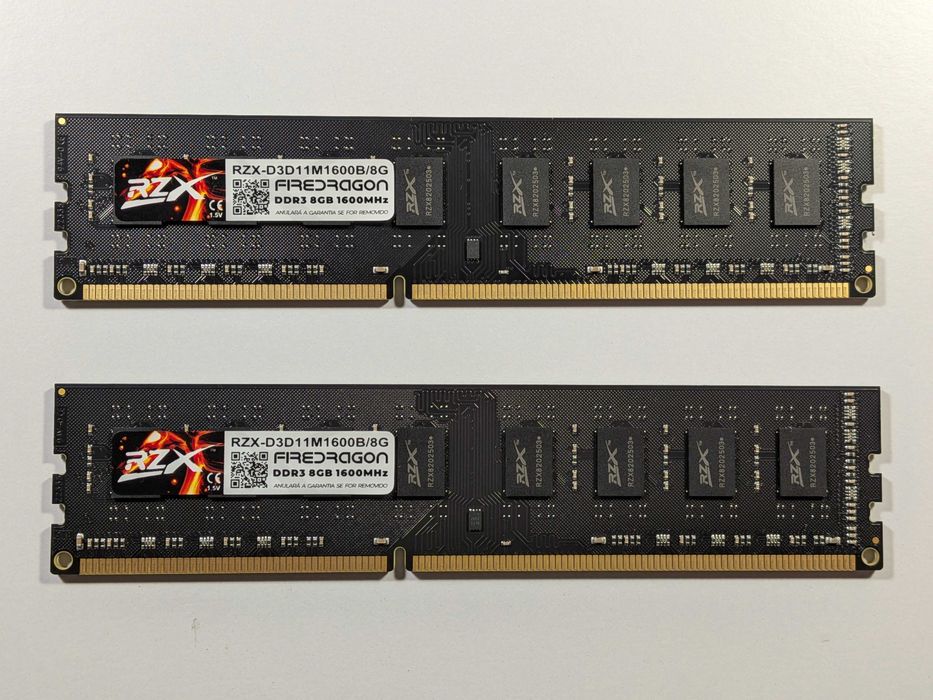 Оперативна пам'ять G.Skill DDR3 4GB 1300 2*4 + RZX DDR3 8GB 1600 2*8