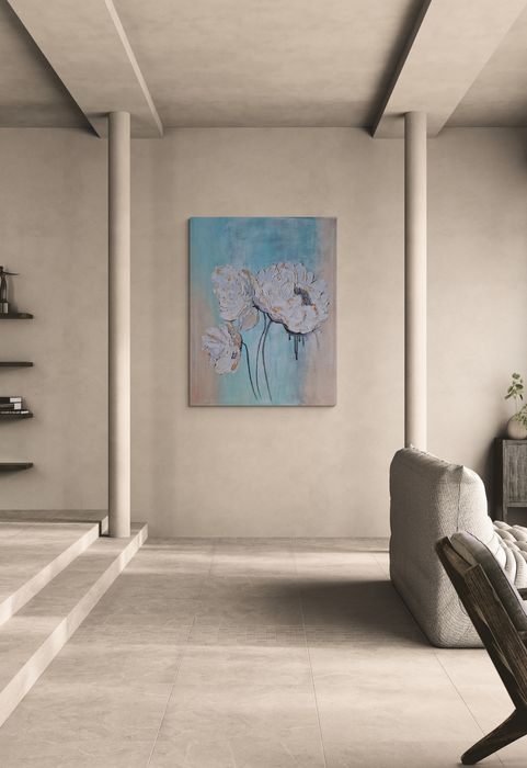 Obraz ręcznie malowany akrylami na płótnie Kwiaty 3d strukturalny