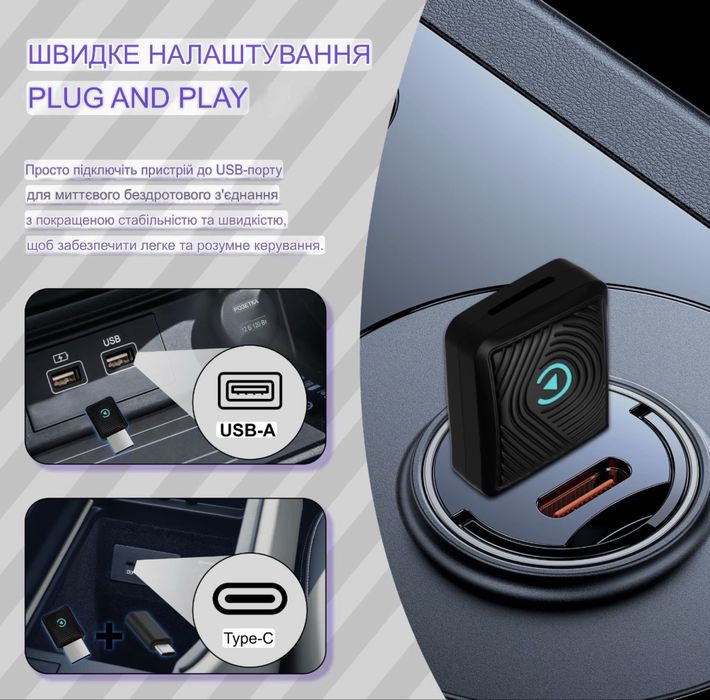 Bluetooth-адаптер USB CarPlay/Android Auto