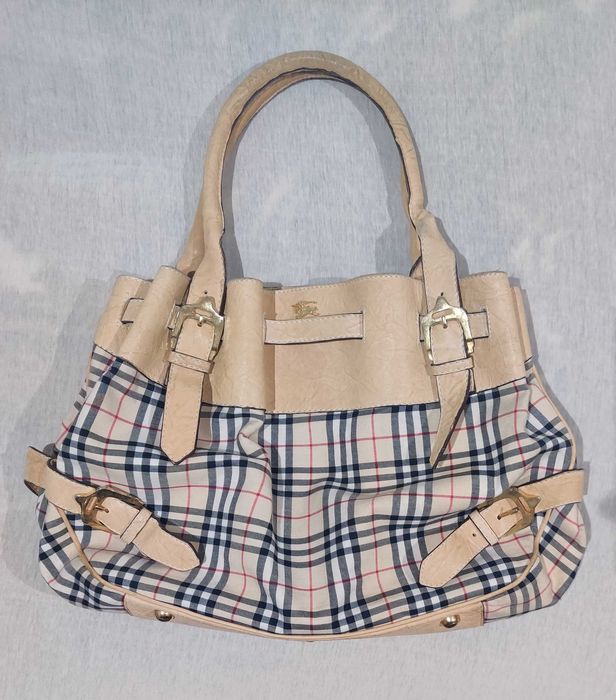 Burberry London torebka damska skóra naturalna oryginalna duża