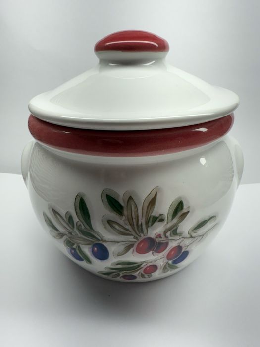 Ceramiczny pojemnik na oliwki z pokrywką