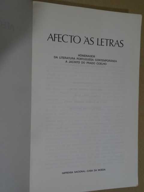 Afecto às Letras - Jacinto do Prado Coelho