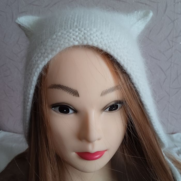 Розпродаж! Чепчик, кото-чепчик, шапочка з вушками із ангори