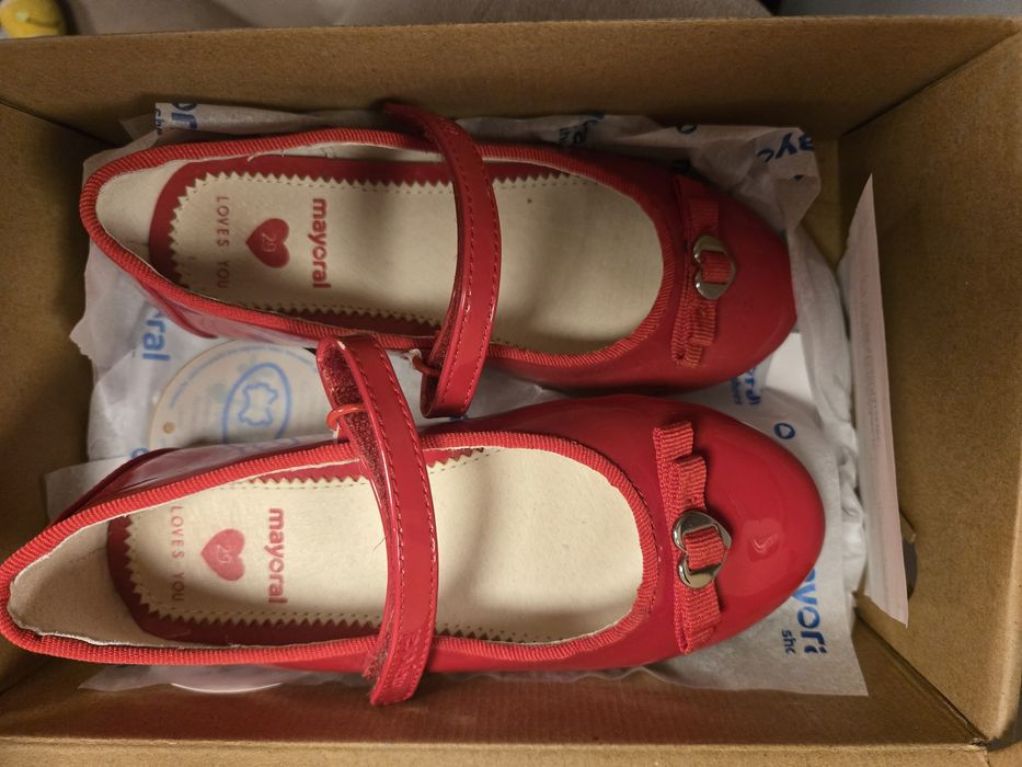 Mayoral pantofelki czerwone lakierowane