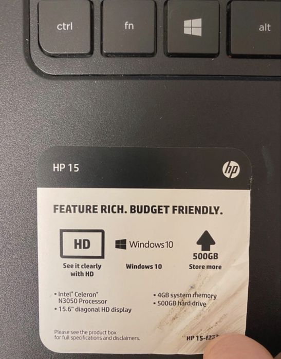 laptop HP 15-f233wm