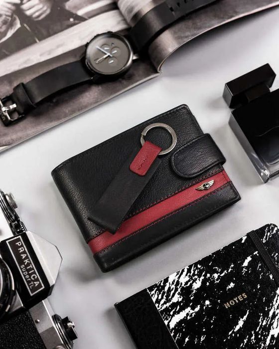 portfel męski skóra naturalna czarny produkt