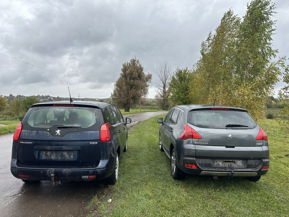 Разборка Peugeot Пежо 3008, 5008 Бампер Крило Фара Капот Двері Двигун