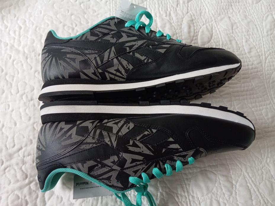 Reebok classic leather skórzane limitowana edycja 45,5 3M odblaskowe