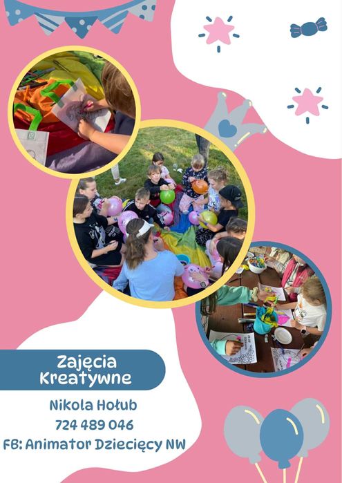 Animator dla dzieci, animacje wesele urodziny andrzejki zabawa Mikołaj