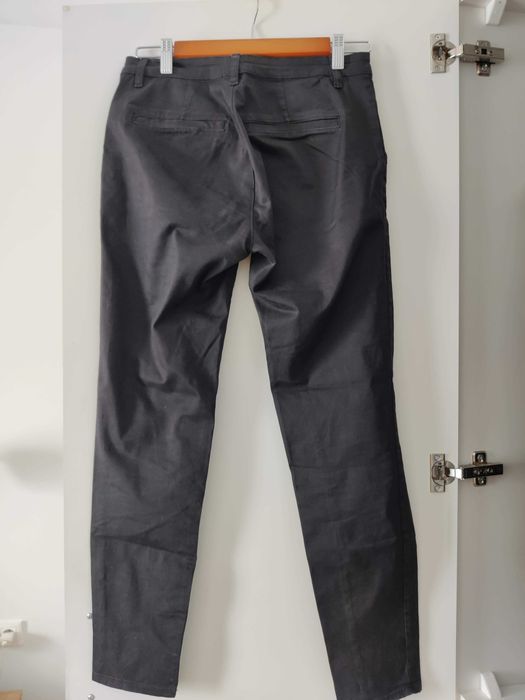 Czarne cygaretki chinosy S eleganckie