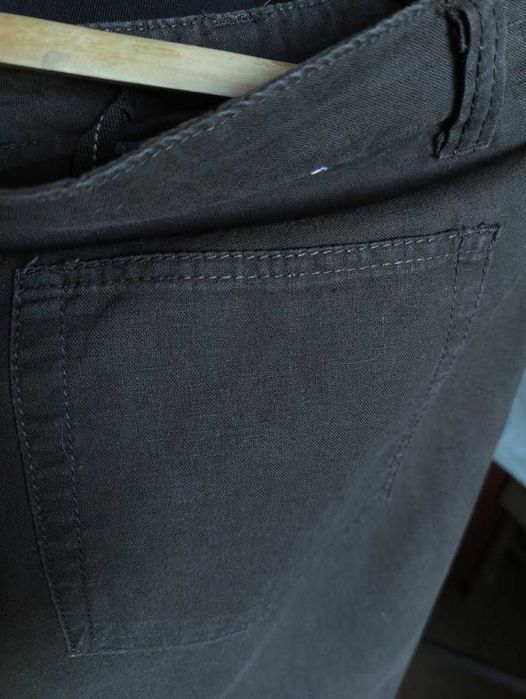 Джинсы (chino лён Denim&Co jeans Ирландия w34 dark grey brown.