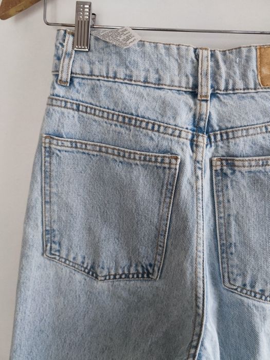 Spodnie jeansowe szerokie nogawki wysoki stan Zara