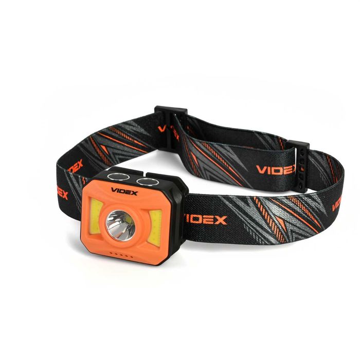 400Lm VIDEX VLF-H085-OR  Налобний міні ліхтарик з червоним світлом, акумуляторний відекс 085. Легкий і надійний ліхтар на голову, з гарантією
